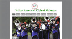 Desktop Screenshot of italianamericanclubofmahopac.org